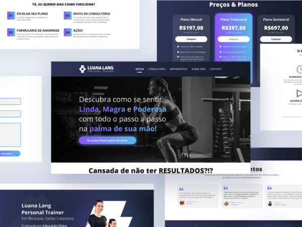 Luana Lang Personal Trainer – Landing Page